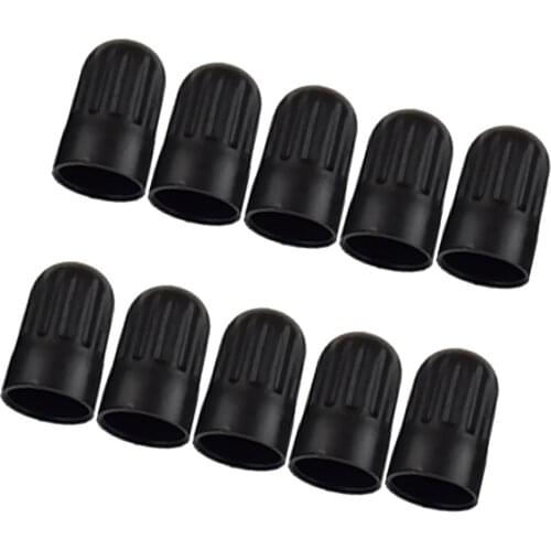 10 Pcs Nylon Black Tire Valve Stem Cap Tpms Tire Cap With Gasket High Quality Accessory For TR20008 TPMS Valves
