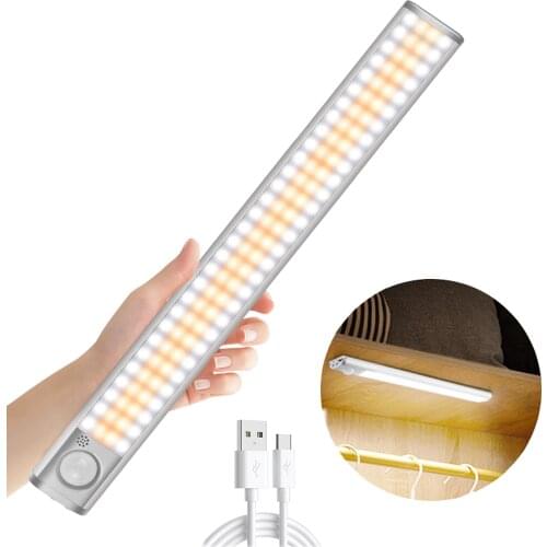 160 LED Under Cabinet Lights PIR Motion Sensor Light Cupboard Wardrobe Night Lamp For Kitchen Bedroom Backlight Closet lighting
