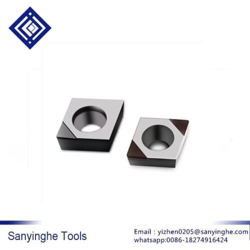 Free shipping high quality 2pcs/lots PCD/CBN Diamond Inserts cnc carbide turning Blade lathe cutter tools CCMT0602 09T3 1204