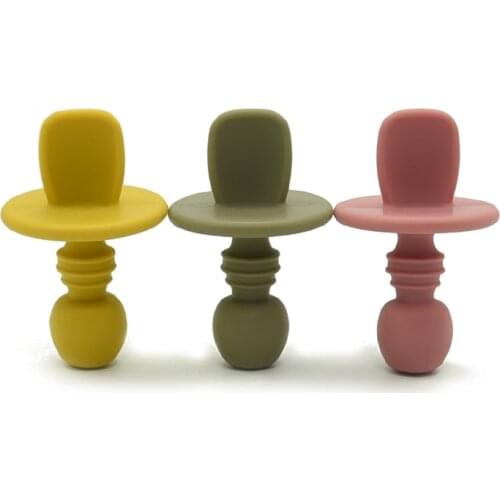 5PCS Baby Silicone Short Spoon Anti-choke Design BPA Free Tableware Toddler Infant Feeding Accessories Safe Silicone Feeding Set