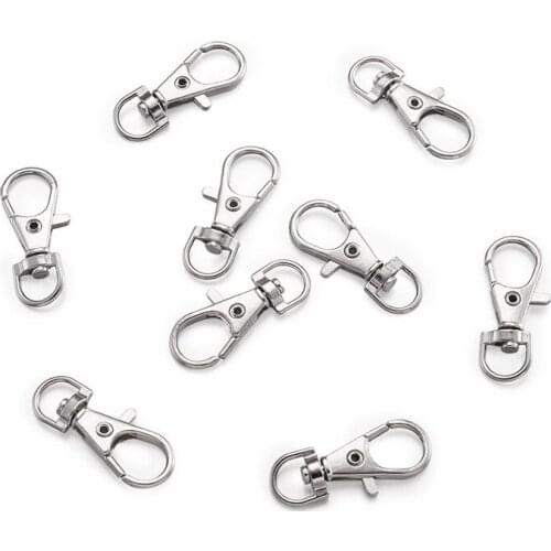 500pcs Alloy Swivel Lobster Claw Clasps Swivel Snap Hook for Jewelry Making DIY Accessories Findings 35x13mm Hole: 6mm