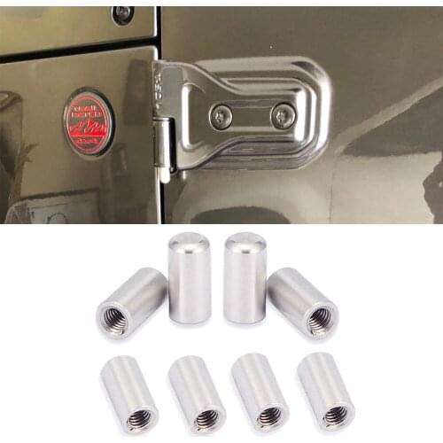 Wsen 8 Pcs Door Higne Pin Bolts Guides Liners Caps For 1997-2019 Jeep Wrangler TJ/JK/JKU/JL
