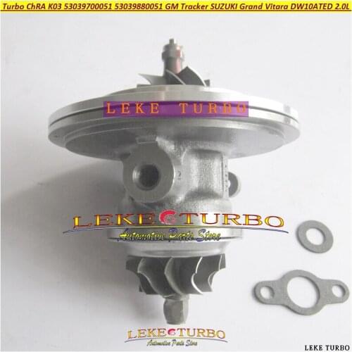 Free Ship Turbo Cartridge CHRA K03 51 53039700051 53039880051 Turbocharger For GM Tracker For SUZUKI Grand Vitara DW10ATED 2.0L