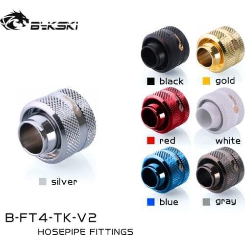 Bykski B-FT4-TK-V2, 1/2"ID*6/8"OD 13x19mm Soft Tube Fittings, G1/4" Fittings For Soft Tubes