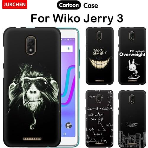 JURCHEN Phone Case For Wiko Jerry 3 Fitted Case Cartoon Luxury Printing Bags For Wiko Jerry3 5.45" Silicone TPU Ultra-thin Cover