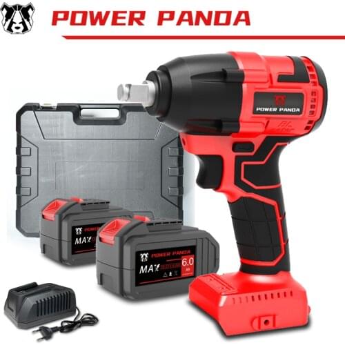 POWER PANDA 30000mah Electric Impact Wrench Corded 1/2-Inch , 380N.m Max Torque, 3800rpm speed, Two-Direction Rocker Switch