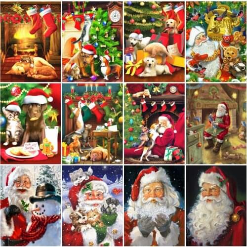 EverShine 5D Diamond Painting Cartoon Full Square Diamond Embroidery Christmas Cross Stitch Kit Picture Of Rhinestones Wall Art