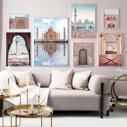 European Architecture City Landscape Combination Canvas Painting Modern Simple Art Poster Bedroom Living Room Aesthetic Decor