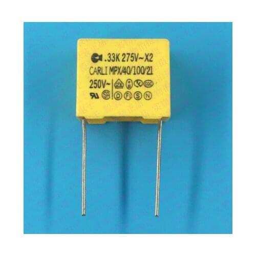 100% 2PCSNew and original X2 safety gauge capacitor 0.033UF 333K 33NF 275V ORX2 yellow capacitor 275V 0.068UF 683K