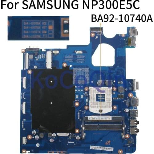 KoCoQin Laptop Motherboard For SAMSUNG NP300E5C HM70 Mainboard BA41-01978A BA92-10740A SJTNV DDR3