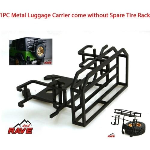 RAVE 4X4 Metal Luggage Spare Tire Rack For RC Crawler Accessories 1/10 D90 SCX10 Remote Control Car Parts TH17933-SMT6