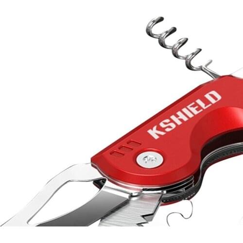 Stainless Steel Knife Multifunctional Tool Camping Folding Outdoor Knife Bottle Opener Hexagonal Screwdriver Universal Scissor