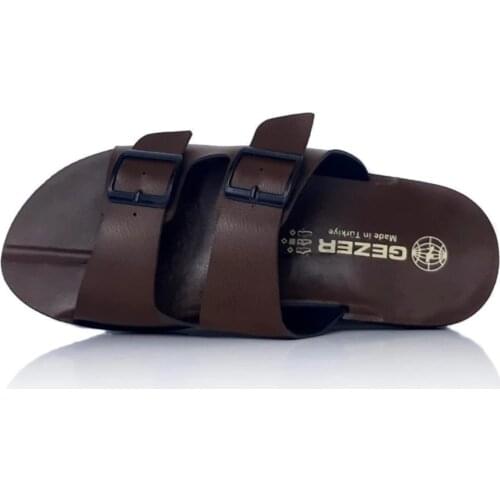 SERESSTORE Gezer 12972 Buckled Mens Slippers Home and out Slippers