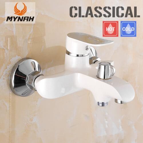 MYNAH White Bath Mixers