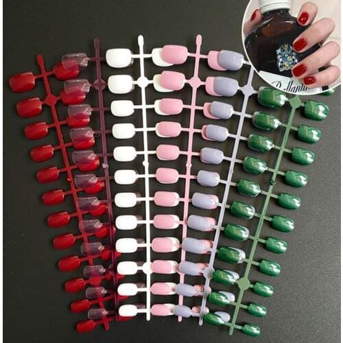 Short False Nails Press On Nails Top Forms for Nails Coffin Nail Tips Nails Fake Manicure Reusable False Nails With Glue