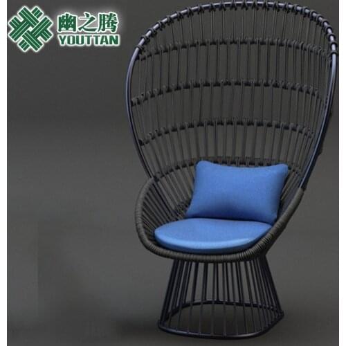 Outdoor sofa creative soft dress rattan single sofa balcony leisure chair garden garden wicker chair sofa