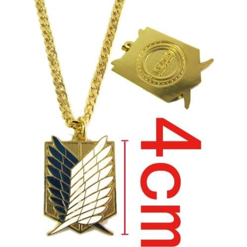 Shingeki no Kyojin Necklace Attack on Titan Pendants Allen Survey Legion logo 2 colors