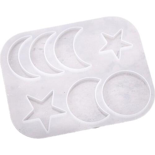 Crystal Epoxy Resin Mold Stars Moon Sun Lunar Eclipse Pendant Silicone Mould Handmade Home Decorative DIY Crafts Jewelry 1XCA