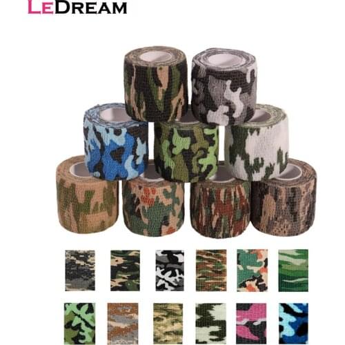 12Rolls 5*450cm Mixed Colors Self-adhesive Flex Elastic Camouflage Bandage Tattoo Handle Grip Tube Wrap Elbow Stick Medical Tape