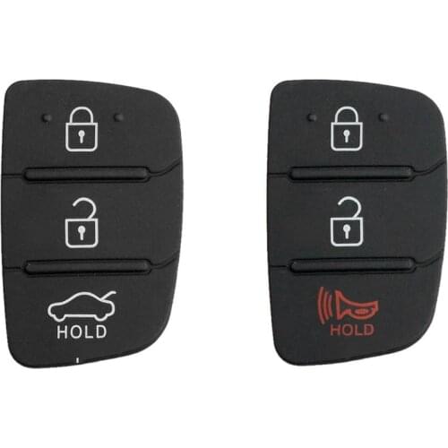 Replacement Silicone Pad 3 Buttons Key Shell Flip Remote Auto Car Key Fob Case Cover for Hyundai