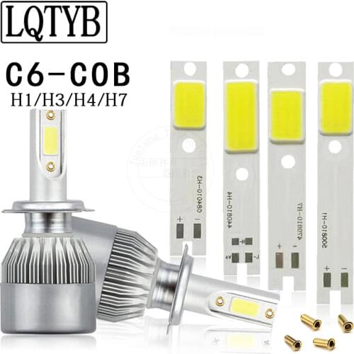 10pcs led car headlight csp COB H1 /H4/H7 9V 6000-6500k motorcycle car light C6 S2 F2 light source lamp beads