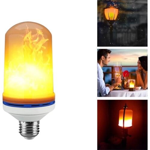 E27 110V 220V LED Flame Effect Fire Light 2835SMD 105 LED FlickeringLighting Burning Simulate Dynamic for Hotel/ Bars/ Home