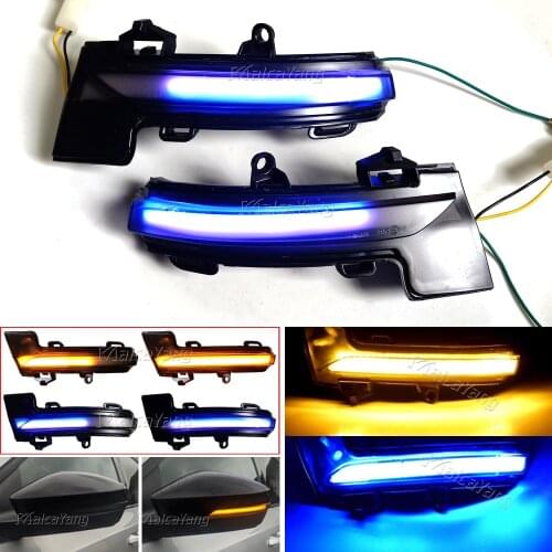 2PCS LED Dynamic Turn Signal Light Side Rearview Mirror Indicator For Skoda Octavia Mk3 5E 2013-2018 For VW T-roc Troc T-cross