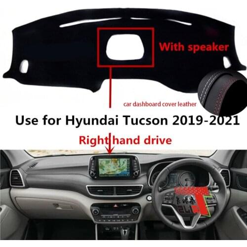 TAIJS Factory Classic Leather Car Dashboard Cover For Hyundai Tucson 2019 2020 2021 Right hand drive