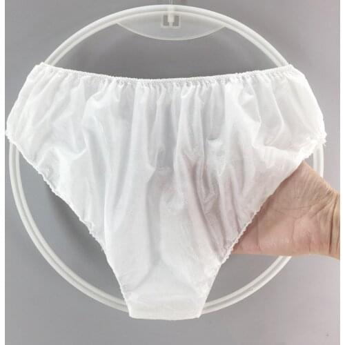 100Pcs Women Disposable Underpants White Double-layer Non Woven Paper Briefs Men Travel Panties Unisex Underwear Drop Shipping