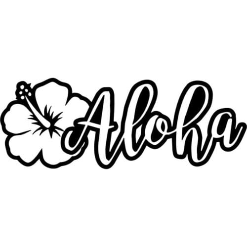 Hot Interesting Hibiscus Flower Aloha Hawaiian Car Sticker Motorcycle Decals Vinyl PVC 15cm*6cm Motorcycle KK Decal