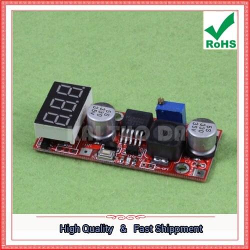 Voltmeter DC-DC Adjustable Regulated Power Supply step down buck Module with Digital Tube LM2596 converter board