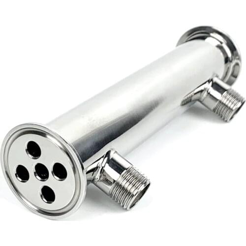 High Power 1.5" OD50.5mm Dephlegmator, Reflux, Distiller Condenser. 5pcs Spacers . Length 200mm, Sanitary Steel 304
