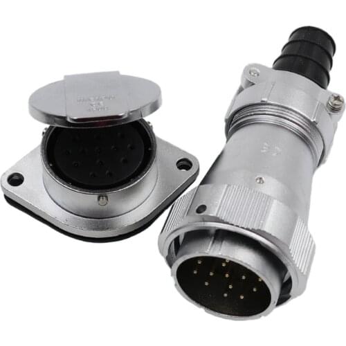 WY40 TI+ZG Industrial M40 Screw Welding Electrical Connector 5 9 15 26 31 Pin Waterproof Metal Aviation Male Plug Female Socket