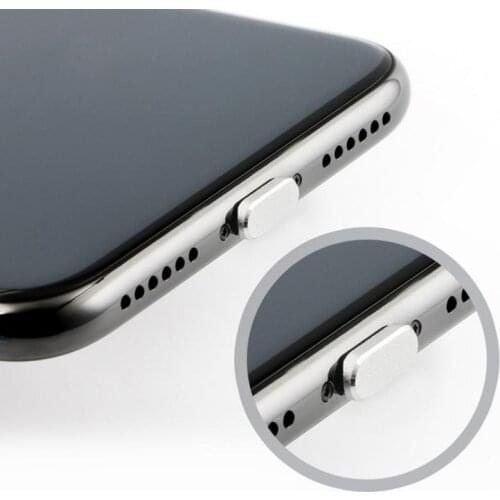Charging Port Dust Plug For iPhone 11/X/8 plus/7/6s Metal Anti Dust Charger Dock Plug Stopper Cap Cover Cell Phone Accessories