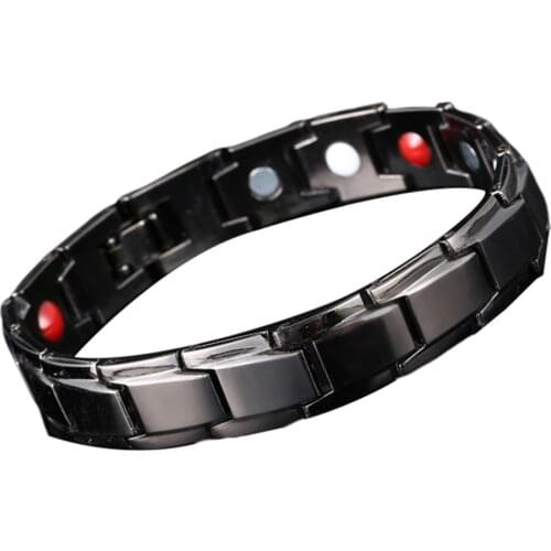 Couples Bracelet Casual Unique Titanium Steel Energy Solid Color Magnetic Elastic Bracelet Bangle Jewelry For Male DIY Jewelry