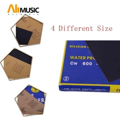 10pcs Guitar DIY Silicon Carbide Abrasive Paper Cw600/1000/1200/2000-2c Water Proof 600/1000/1200/2000
