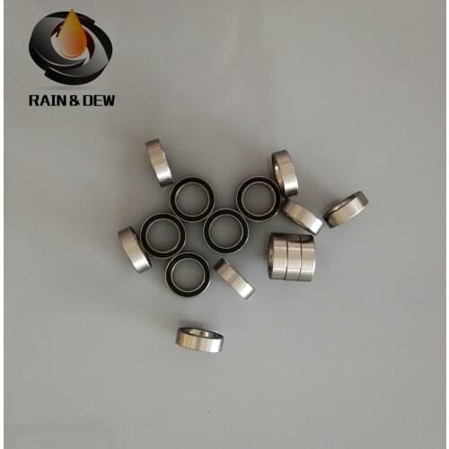10Pcs S687-2RS W4 7x14x4 mm Stainless Steel Ball Bearing Rubber Seal Stainless Steel S687RS 687 Ball Bearings