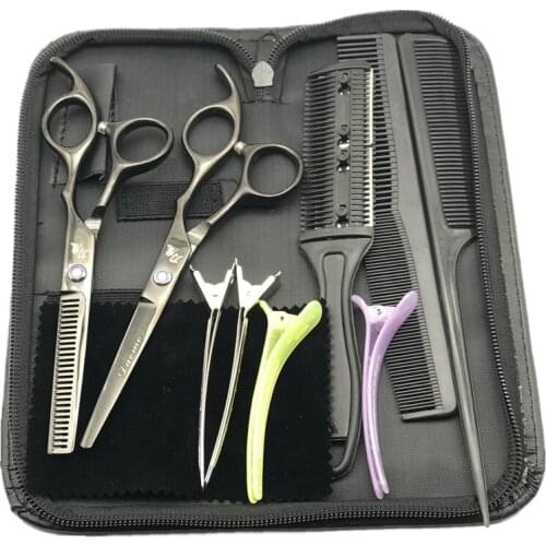 12pcs 6.0" Hairdressing Barber Professional Cutting Scissors Hair Shears Smith Chu Japan 440c Salon Hair Thinning Scissors