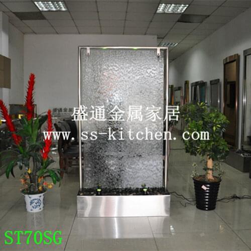 2015 Newest Floor Standing Waterfall with Tempered Glear Glass and double water flowing