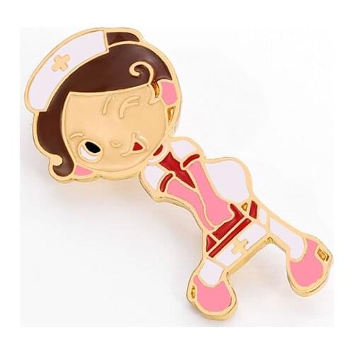 Medical Brooches Nurse Pins Enamel Colorful Jewelry Cute Metal Gift for Doctor Nurse Brooch Pin