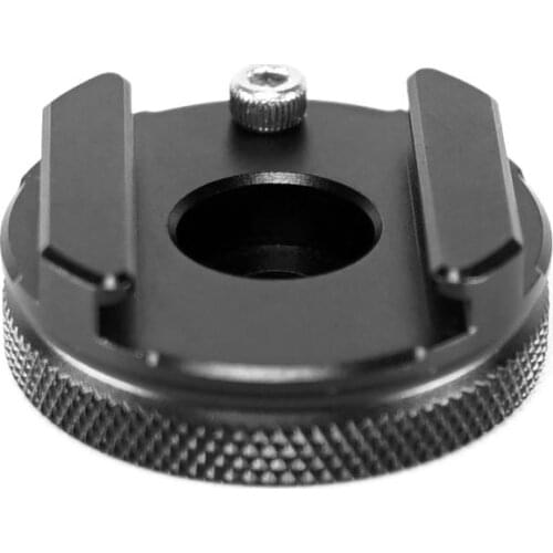 CNC 1/4" Inch Tripod Mount Cold Shoe SLR Camera Photography Accessory Hot Shoe Adapter to Flashlight Mini Gimbal Bracket Support