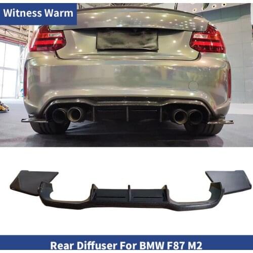 For F87 M2 Carbon Fiber Rear Bumper Diffuser Lip Spoiler for BMW F87 M2 Coupe 2 Door 2015 2016 2017 2018 2019 Three Set