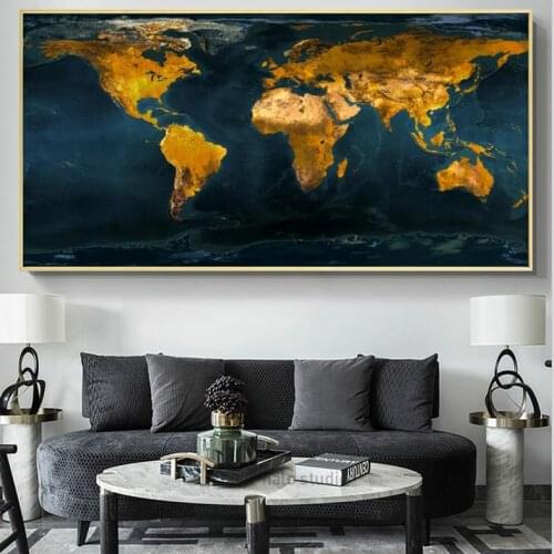 Diy Diamond Painting Full Square Round Drill Abstract Golden World Map Diamond Embroidery Cross Stitch 5d Mosaic art GiftZP-2838
