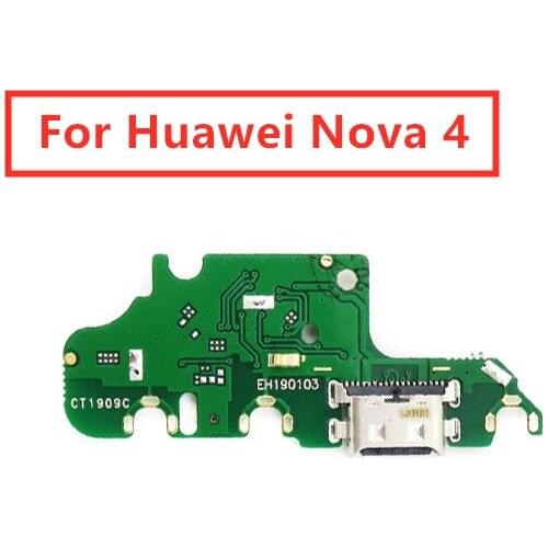 For Huawei Nova 4 USB Charger Port Dock Connector PCB Board Ribbon Flex Cable Charging Port Component Replacement Spare P