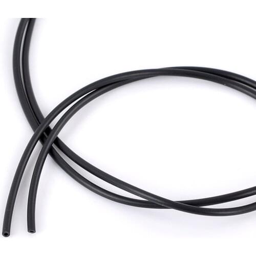 DoreenBeads Rubber Jewelry Hollow Pipe Tube Cord Black Color Handmade Necklace Bracelet DIY Making Jewelry Findings 2.5mm, 10 M