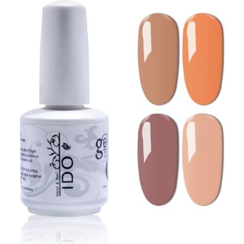 IDO Gel Nail Polish 15ml UV Nude Color Gel Soak Off Gel Polish Vernis Semi Permanent UV LED Lamp DIY Nail Art
