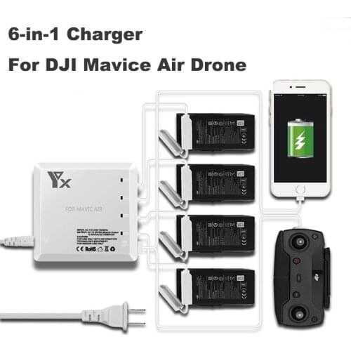 DJI Mavic Air Intelligent Battery Charger and remote Controller USB Port 4 Batteries Charging Hub For DJI Mavic Air drone
