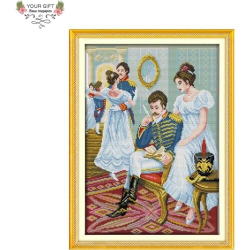 Joy Sunday R809 14CT 11CT Counted and Stamped Home Decoration Dancing Party Cross Stitch kits