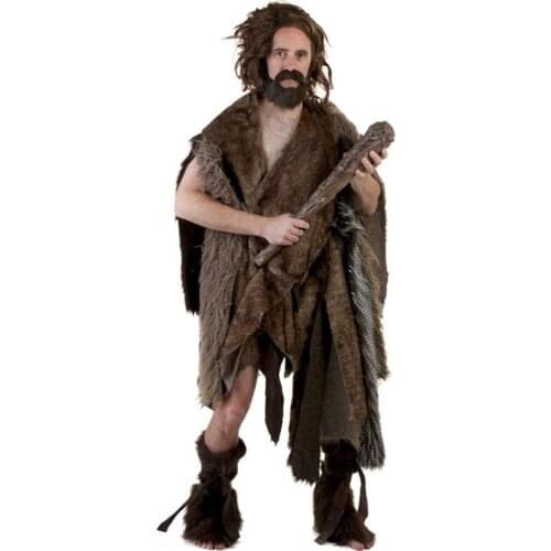 Stone Age primitive Purim Carnival Party Halloween Costumes Adult Man Primitive Savages Costume Men Fred Flintstones Cosplay