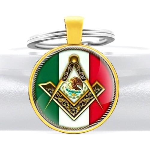 Classic Italian Masonic Eagle Symbol Key Chains Charm Men Women Freemason Jewelry Gifts Key Rings